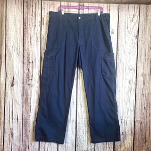 Carhartt Men's Large Force Ripstop Multi-Cargo Scrub Pants C54108 Dark Navy Work